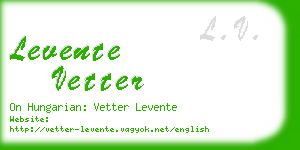 levente vetter business card